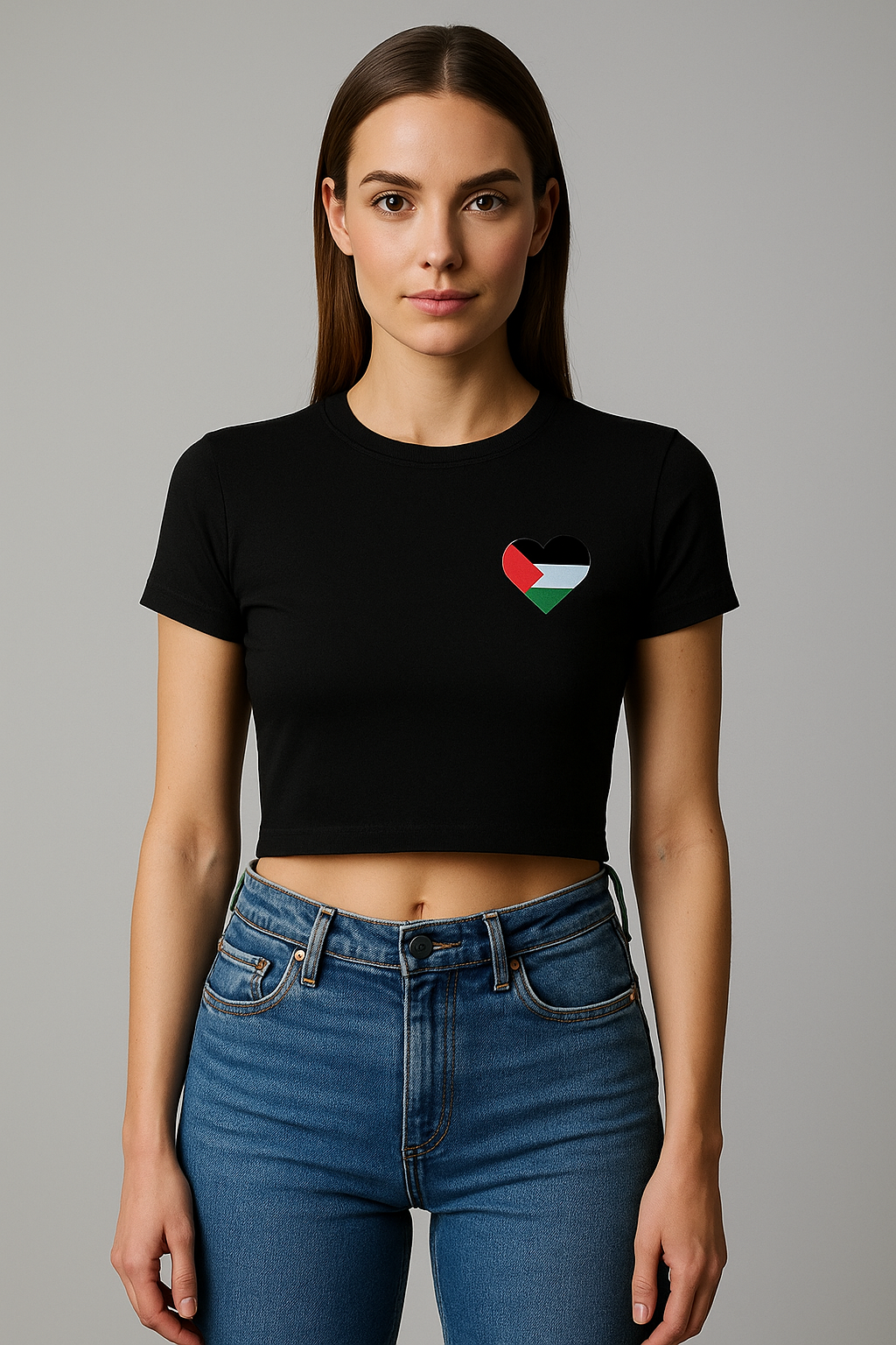 Crop top à manches courtes pour femme