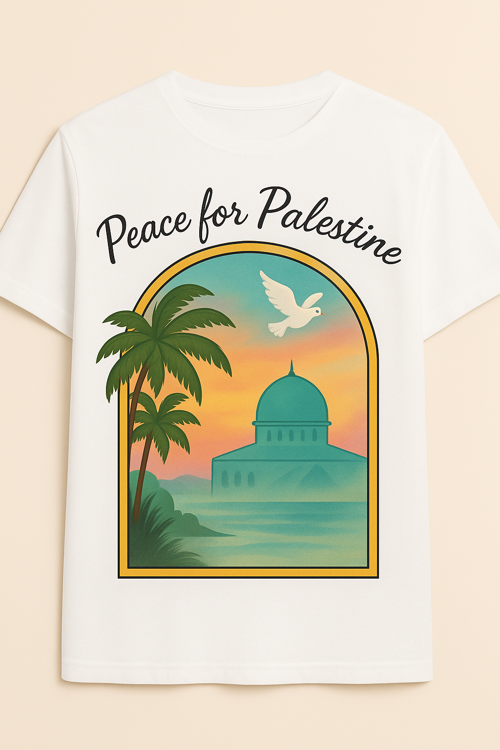 T-shirt Peace for Palestine coton unisexe