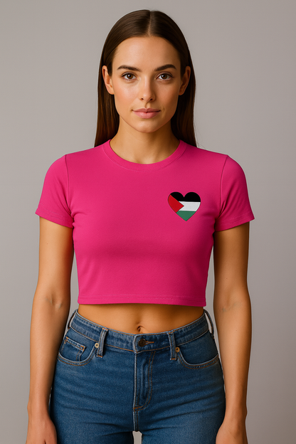 Crop top à manches courtes pour femme