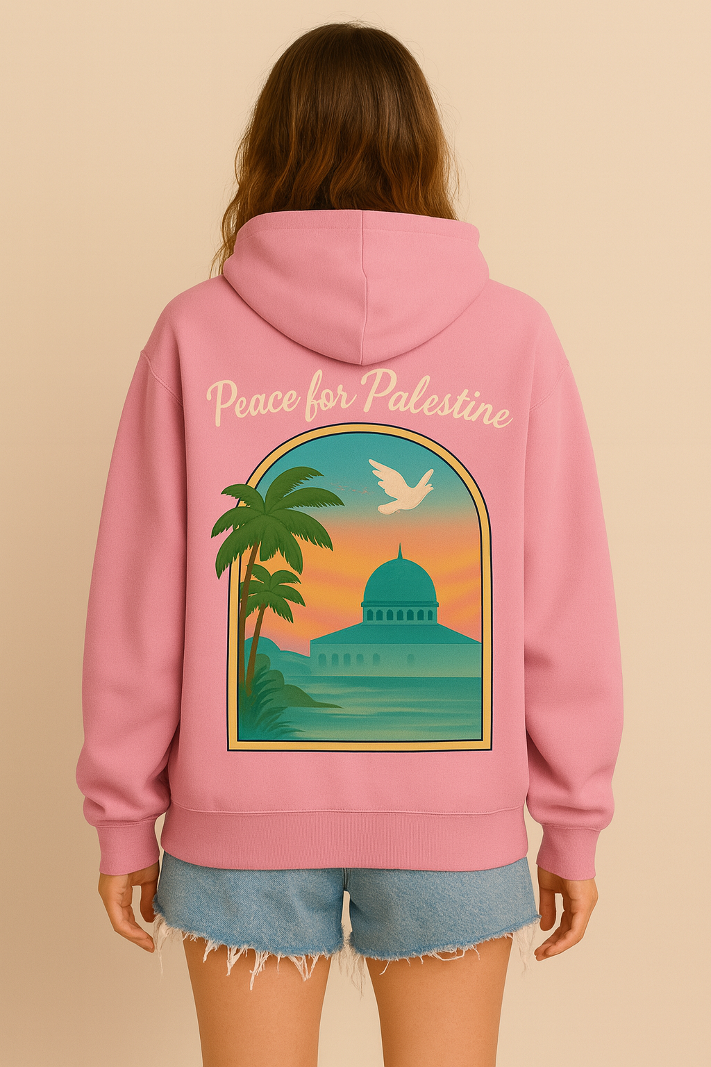 Sweat à capuche Peace for Palestine unisexe