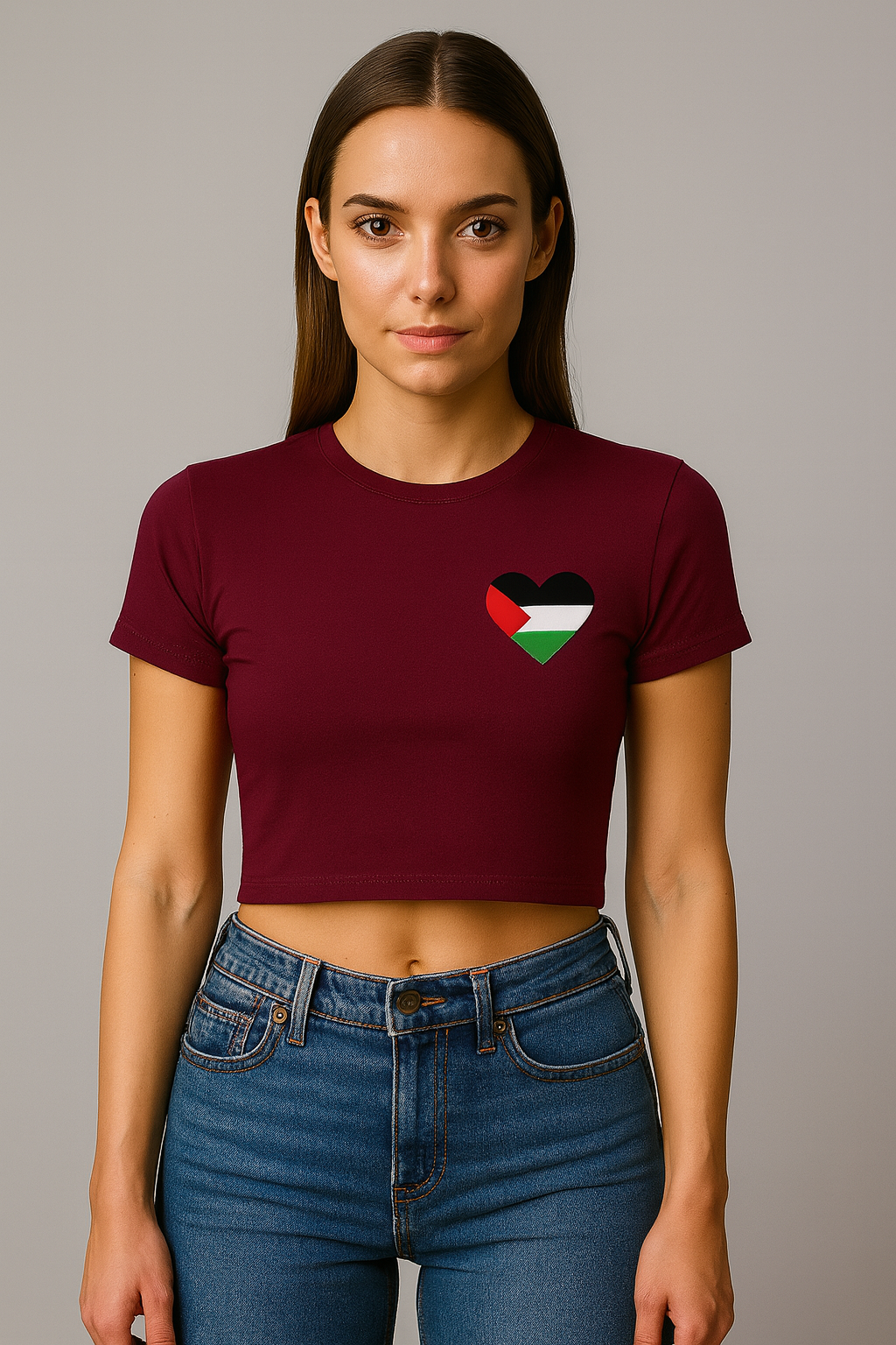 Crop top à manches courtes pour femme